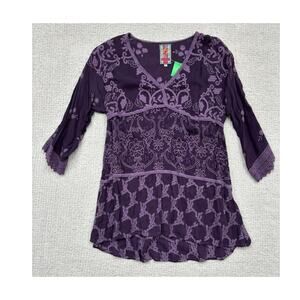 Johnny Was Women's Purple Long Sleeve Dress Size L #69659